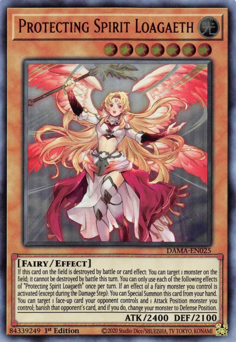 1st Edition, Dawn of Majesty, Effect Monster, Fairy, Light, Starlight Rare Protecting Spirit Loagaeth [DAMA-EN025] Starlight Rare - Trading Card World