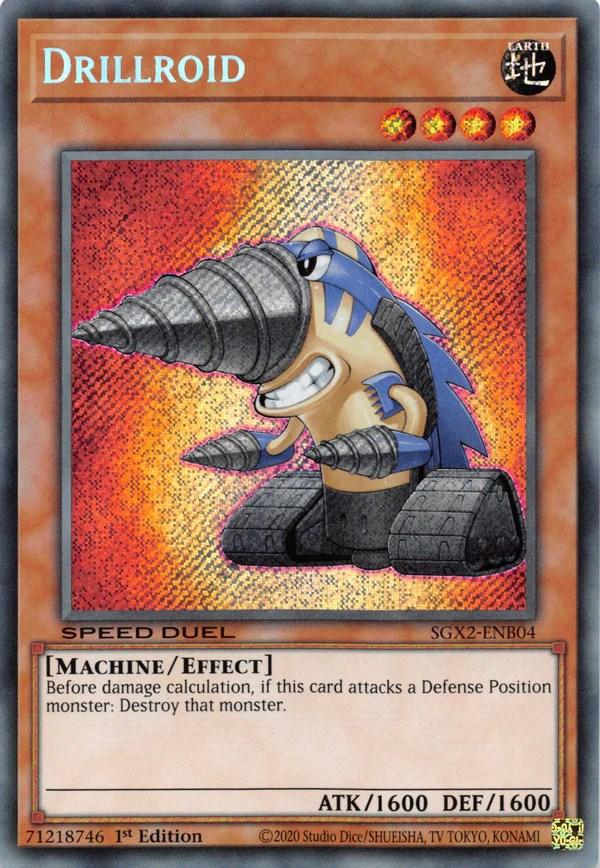 1st Edition, Earth, Effect Monster, Machine, Secret Rare, Speed Duel GX: Midterm Paradox Drillroid [SGX2-ENB04] Secret Rare - Trading Card World