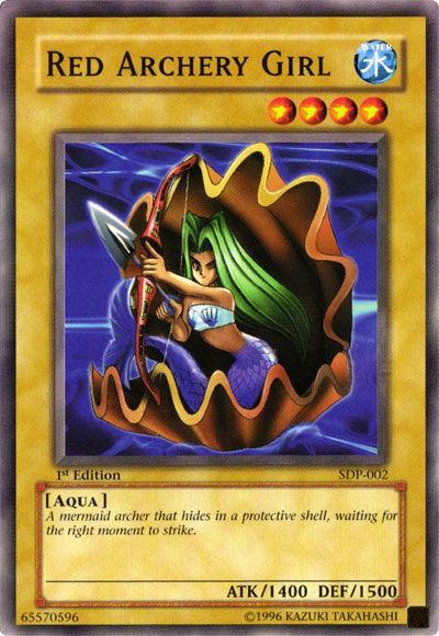 1st Edition, Aqua, Common, Normal Monster, Starter Deck: Pegasus, Unlimited, Water Red Archery Girl [SDP-002] Common - Trading Card World