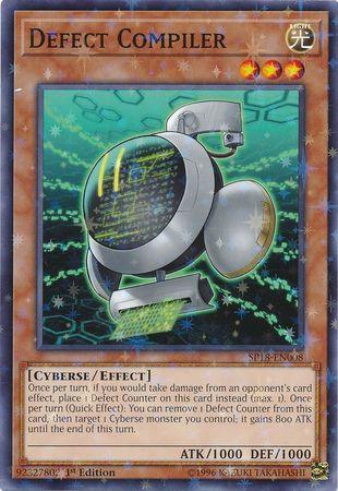 1st Edition, Cyberse, Effect Monster, Light, Star Pack VRAINS, Starfoil Rare Defect Compiler [SP18-EN008] Starfoil Rare - Trading Card World
