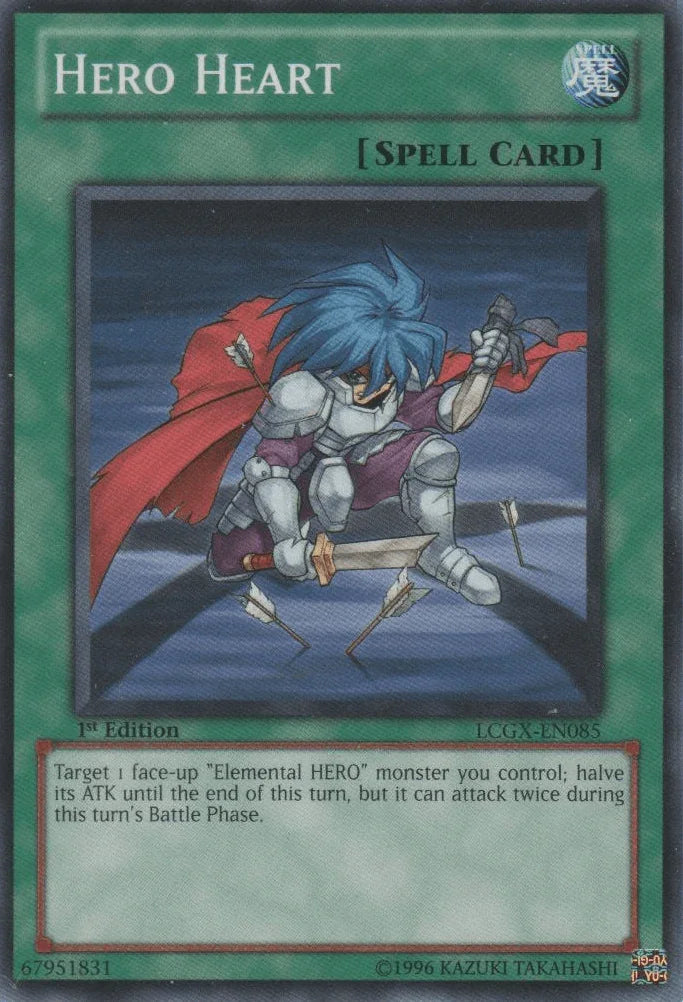 1st Edition, Common, Legendary Collection 2, Normal Spell, Spell, Unlimited Hero Heart [LCGX-EN085] Common - Trading Card World