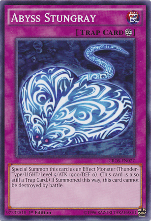 1st Edition, Common, Continuous Trap, Crossed Souls, Trap, Unlimited Abyss Stungray [CROS-EN077] Common - Trading Card World