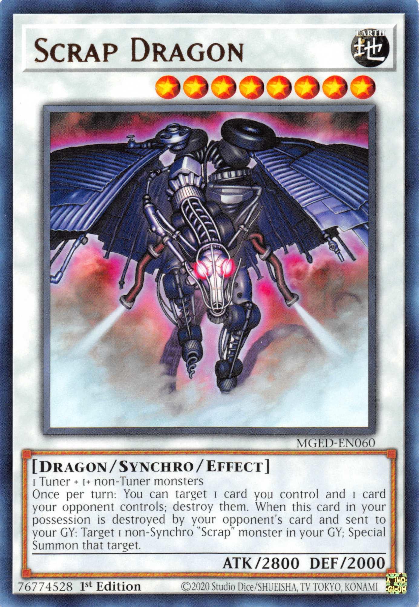 1st Edition, Dragon, Earth, Maximum Gold: El Dorado, Rare, Synchro/Effect Monster Scrap Dragon [MGED-EN060] Rare - Trading Card World