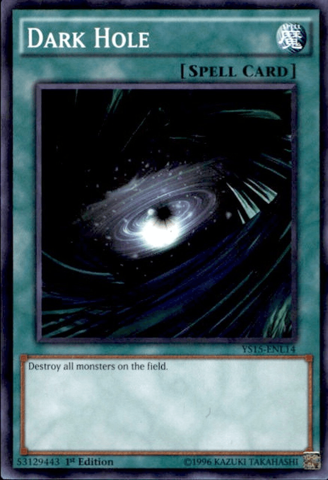 1st Edition, Normal Spell, Shatterfoil Rare, Spell, Starter Deck: Dark Legion Dark Hole [YS15-ENL14] Shatterfoil Rare - Trading Card World