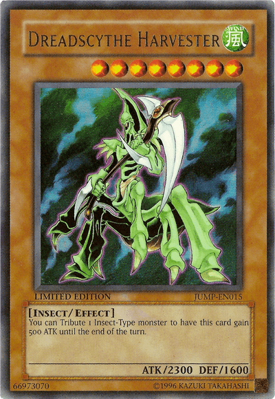 Effect Monster, Insect, Limited, Shonen Jump Magazine Promos, Ultra Rare, Wind Dreadscythe Harvester [JUMP-EN015] Ultra Rare - Trading Card World