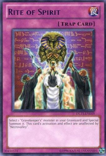 Duelist League Promo, Normal Trap, Rare, Trap, Unlimited Rite of Spirit (Purple) [DL11-EN019] Rare - Trading Card World