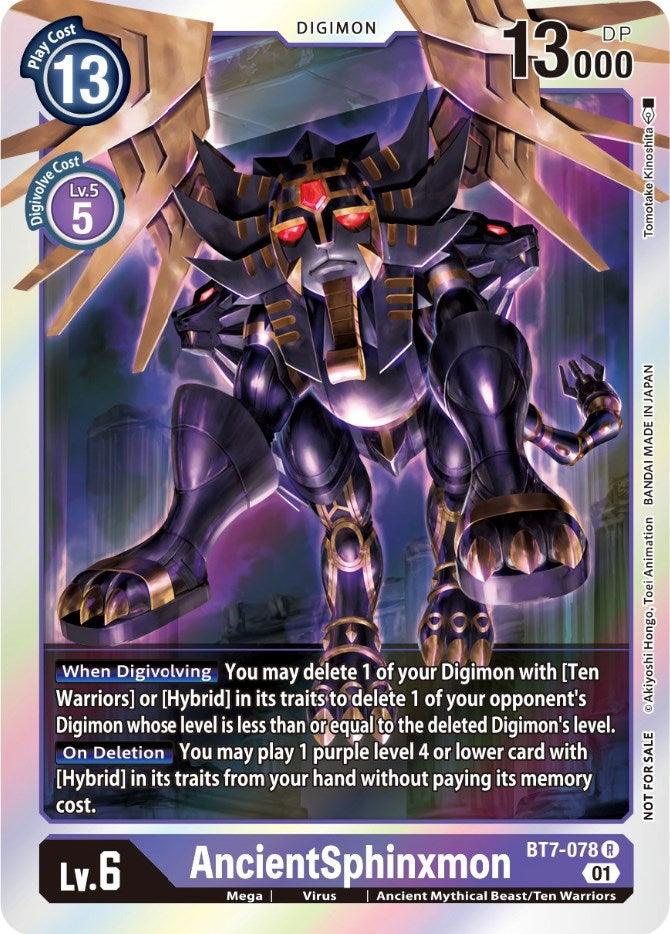 Ancient Mythical Beast/Ten Warriors, BT7-078, Digimon, Mega, Next Adventure Promos, Promo, Purple, Virus AncientSphinxmon [BT7-078] (Event Pack 3) [Next Adventure Promos] - Trading Card World