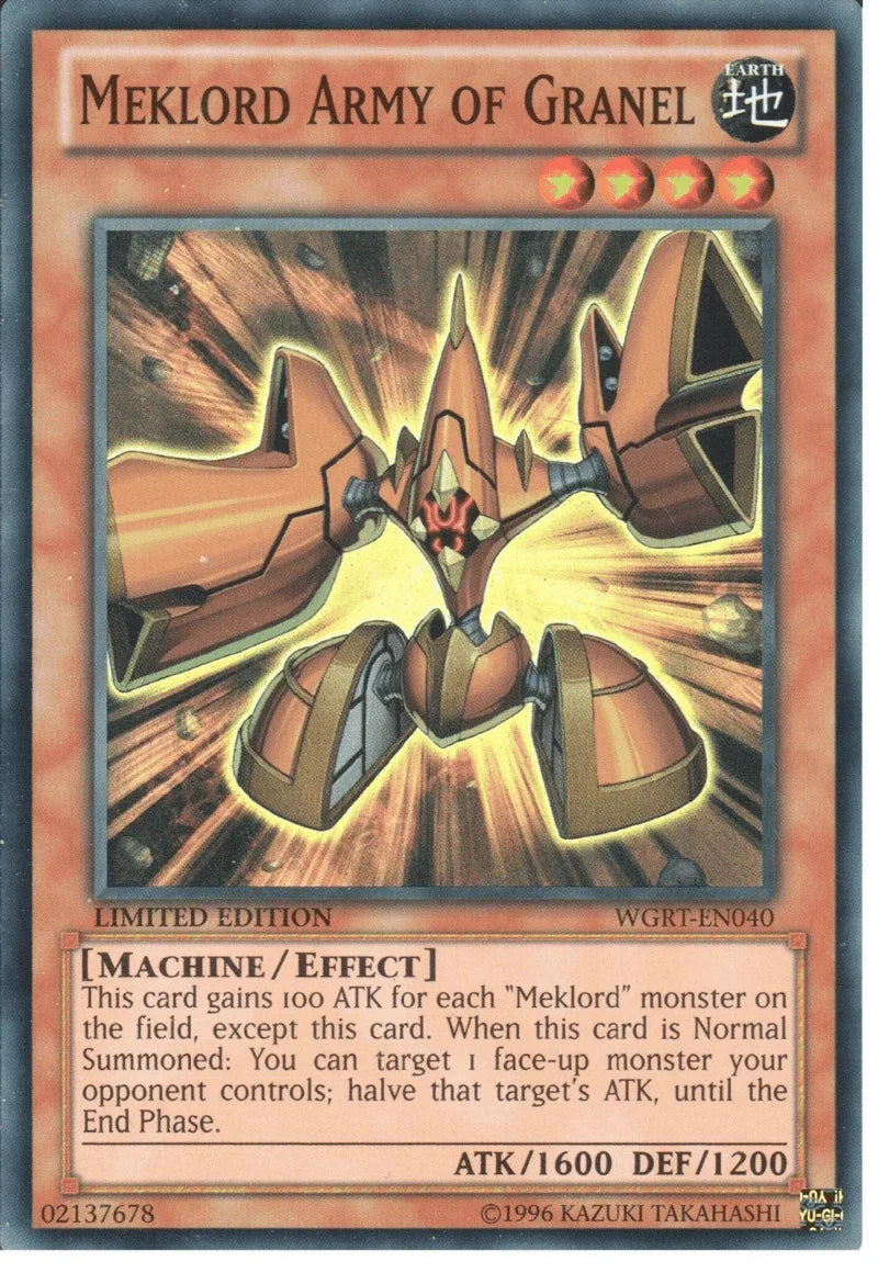 Battle Pack 2: War of the Giants Reinforcements, Earth, Effect Monster, Limited, Super Rare Meklord Army of Granel [WGRT-EN040] Super Rare - Trading Card World