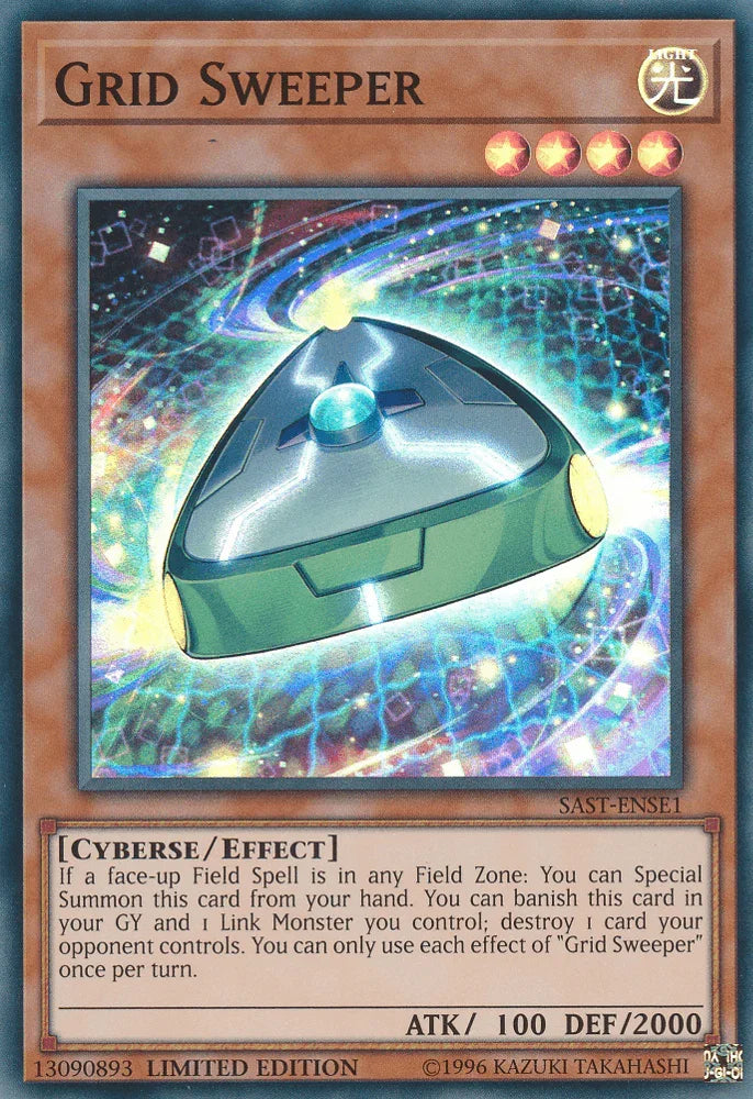 Cyberse, Effect Monster, Light, Limited, Savage Strike, Super Rare Grid Sweeper [SAST-ENSE1] Super Rare - Trading Card World