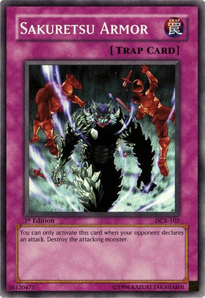 1st Edition, Common, Dark Crisis, Normal Trap, Trap, Unlimited Sakuretsu Armor [DCR-102] Common - Trading Card World
