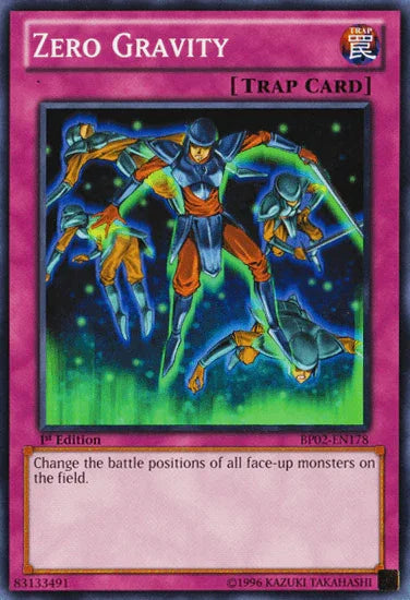 1st Edition, Battle Pack 2: War of the Giants, Common, Normal Trap, Trap, Unlimited Zero Gravity [BP02-EN178] Common - Trading Card World