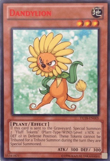 Duelist League Promo, Earth, Effect Monster, Plant, Rare, Unlimited Dandylion (Red) [DL18-EN005] Rare - Trading Card World