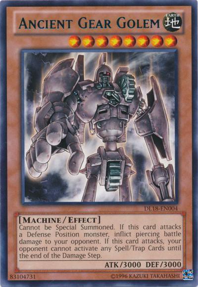 Duelist League Promo, Earth, Effect Monster, Machine, Rare, Unlimited Ancient Gear Golem (Green) [DL18-EN004] Rare - Trading Card World