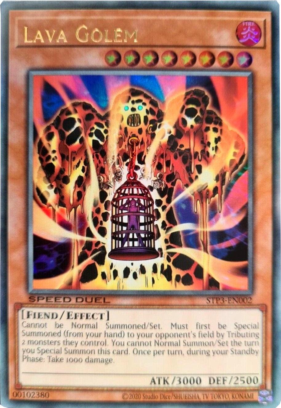 Effect Monster, Fiend, Fire, Speed Duel: Tournament Pack 3, Ultra Rare, Unlimited Lava Golem [STP3-EN002] Ultra Rare - Trading Card World