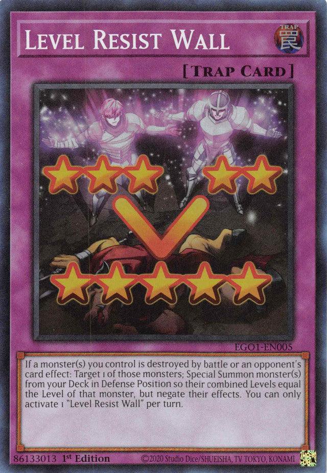 Egyptian God Deck: Obelisk the Tormentor Unlimited, Normal Trap, Super Rare, Trap, Unlimited Level Resist Wall [EGO1-EN005] Super Rare - Trading Card World