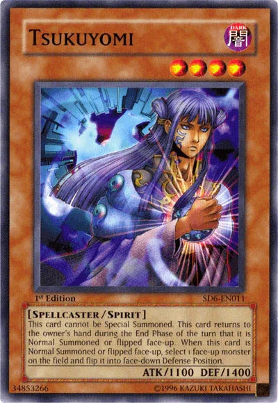 1st Edition, Common, Dark, Spellcaster, Spirit Monster, Structure Deck: Spellcaster's Judgment, Unlimited Tsukuyomi [SD6-EN011] Common - Trading Card World