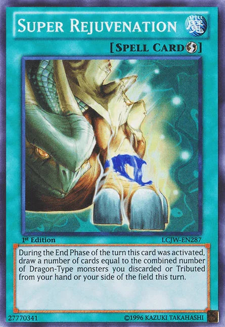 1st Edition, Legendary Collection 4: Joey's World, Quick Play Spell, Spell, Super Rare Super Rejuvenation [LCJW-EN287] Super Rare - Trading Card World