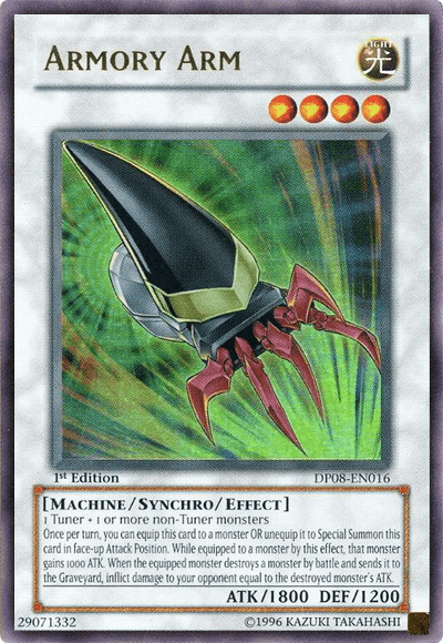 1st Edition, Duelist Pack 8: Yusei Fudo, Light, Machine, Synchro/Effect Monster, Ultra Rare, Unlimited Armory Arm [DP08-EN016] Ultra Rare - Trading Card World
