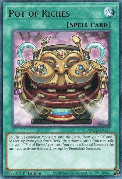 1st Edition, Ancient Guardians, Normal Spell, Rare, Spell Pot of Riches (Rare) [ANGU-EN055] Rare - Trading Card World
