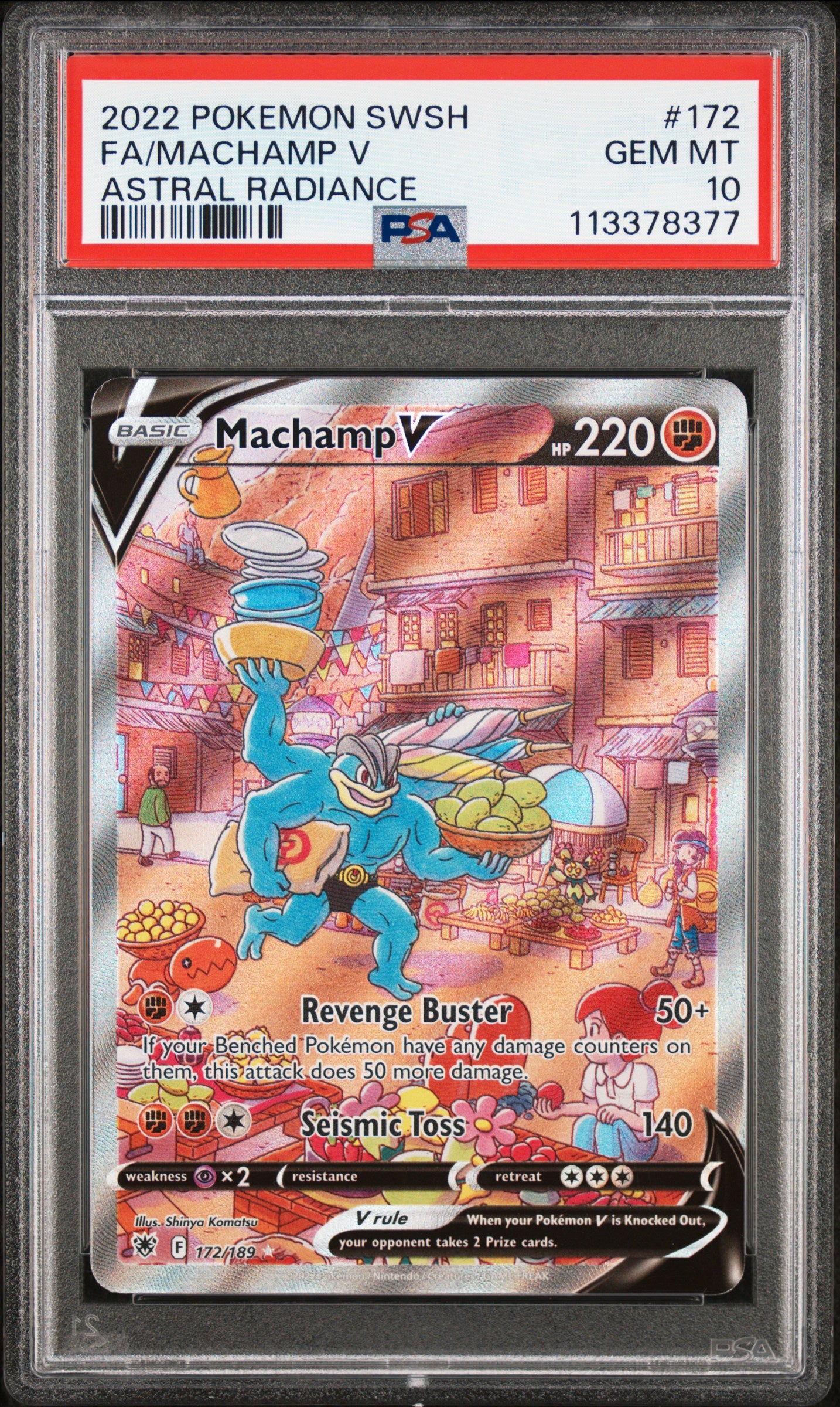 PSA 10 Fa / Machamp V Astral Radiance #172 · Astral Radiance · 2022 — front