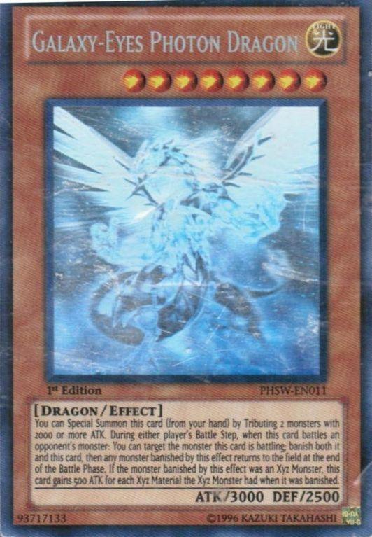 1st Edition, Dragon, Effect Monster, Ghost Rare, Light, Photon Shockwave, Unlimited Galaxy-Eyes Photon Dragon [PHSW-EN011] Ghost Rare - Trading Card World