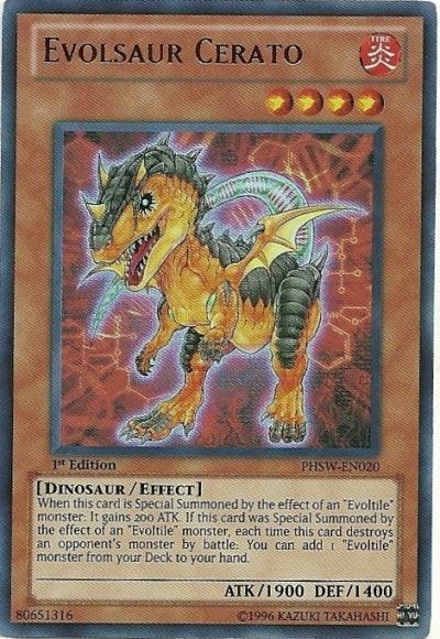 1st Edition, Dinosaur, Effect Monster, Fire, Photon Shockwave, Ultra Rare, Unlimited Evolsaur Cerato [PHSW-EN020] Ultra Rare - Trading Card World