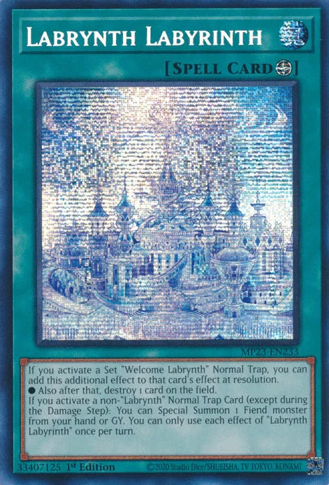 1st Edition, Dueling Heroes Collectors Tin - Mega Pack (25th Anniversary Edition), Field Spell, Prismatic Secret Rare, Spell Labrynth Labyrinth [MP23-EN233] Prismatic Secret Rare - Trading Card World