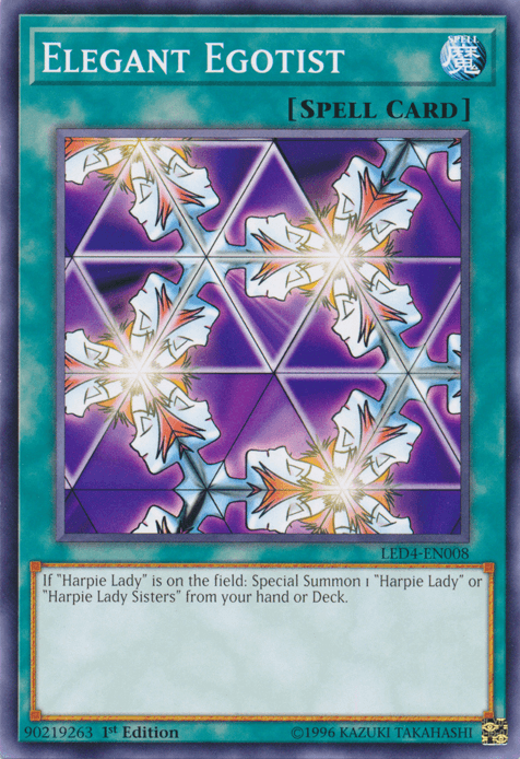 1st Edition, Common, Legendary Duelists: Sisters of the Rose, Normal Spell, Spell Elegant Egotist [LED4-EN008] Common - Trading Card World