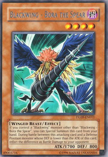 Dark, Duelist League Promo, Effect Monster, Rare, Unlimited, Winged Beast Blackwing - Bora the Spear (Silver) [DL09-EN011] Rare - Trading Card World
