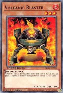 1st Edition, Common, Effect Monster, Fire, Pyro, Speed Duel GX: Duel Academy Box Volcanic Blaster [SGX1-ENH08] Common - Trading Card World