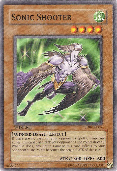 1st Edition, Common, Effect Monster, Structure Deck: Lord of the Storm, Unlimited, Wind, Winged Beast Sonic Shooter [SD8-EN002] Common - Trading Card World