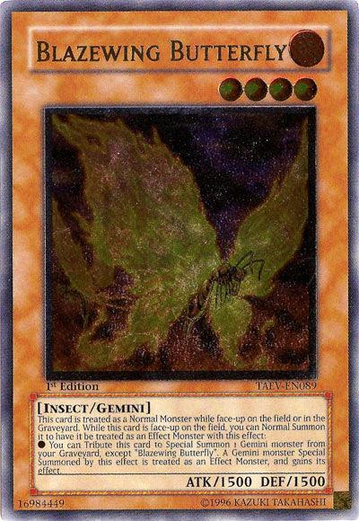 1st Edition, Fire, Gemini Monster, Insect, Tactical Evolution, Ultimate Rare, Unlimited Blazewing Butterfly [TAEV-EN089] Ultimate Rare - Trading Card World