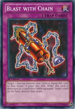 1st Edition, Common, Normal Trap, Structure Deck: Onslaught of the Fire Kings, Trap Blast with Chain [SDOK-EN035] Common - Trading Card World