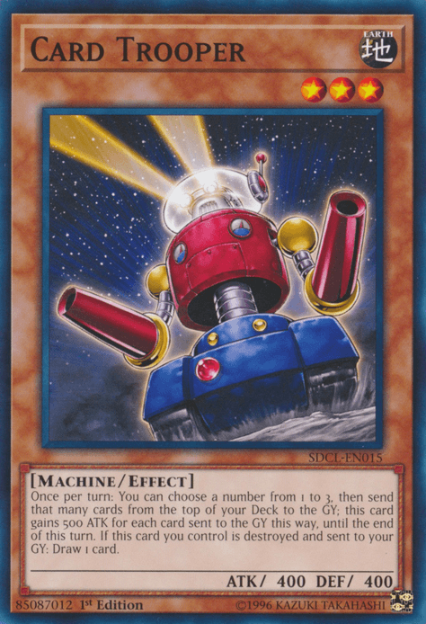 1st Edition, Common, Earth, Effect Monster, Machine, Structure Deck: Cyberse Link Card Trooper [SDCL-EN015] Common - Trading Card World