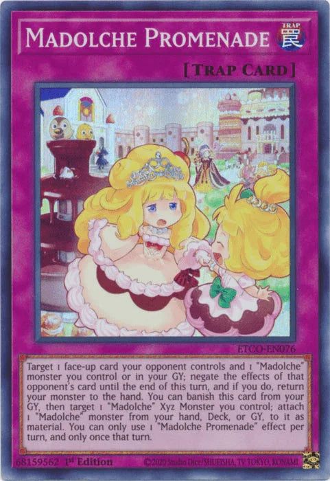 1st Edition, Eternity Code, Normal Trap, Super Rare, Trap Madolche Promenade [ETCO-EN076] Super Rare - Trading Card World