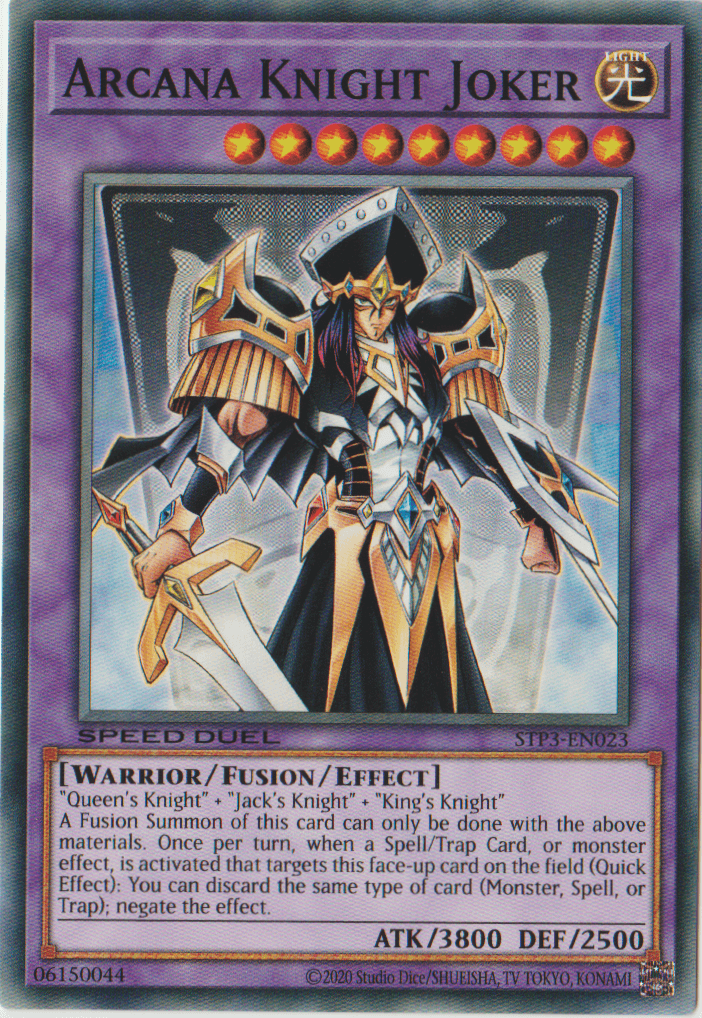 Common, Fusion/Effect Monster, Light, Speed Duel: Tournament Pack 3, Unlimited, Warrior Arcana Knight Joker [STP3-EN023] Common - Trading Card World