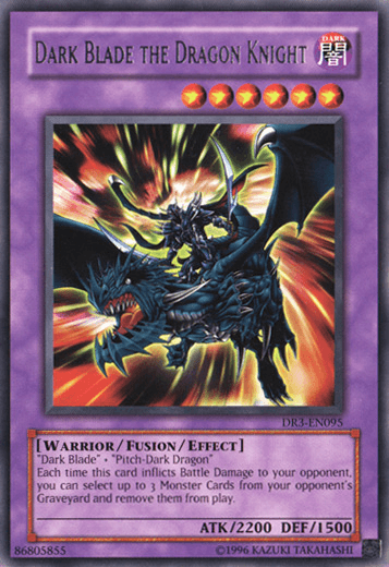 Dark, Dark Revelation Volume 3, Fusion/Effect Monster, Rare, Unlimited, Warrior Dark Blade the Dragon Knight [DR3-EN095] Rare - Trading Card World