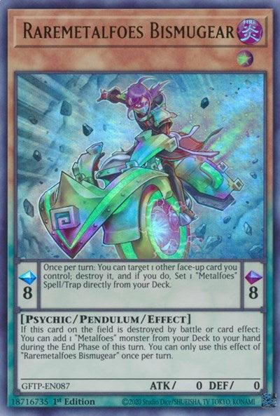 1st Edition, Fire, Ghosts from the Past, Pendulum/Effect Monster, Psychic, Ultra Rare Raremetalfoes Bismugear [GFTP-EN087] Ultra Rare - Trading Card World