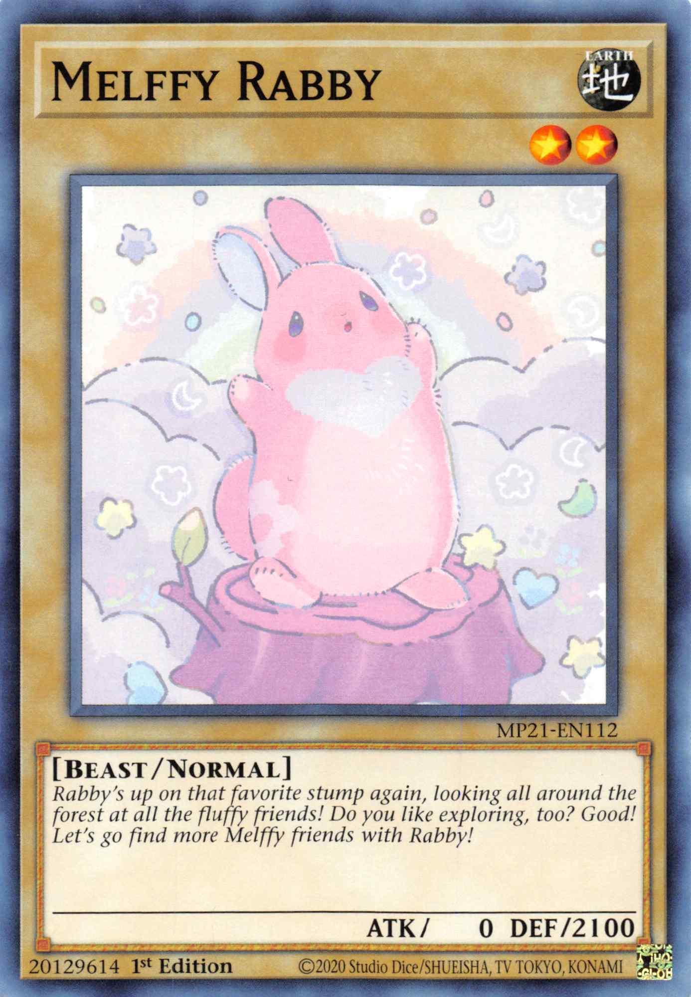 1st Edition, 2021 Tin of Ancient Battles, Beast, Common, Earth, Normal Monster Melffy Rabby [MP21-EN112] Common - Trading Card World