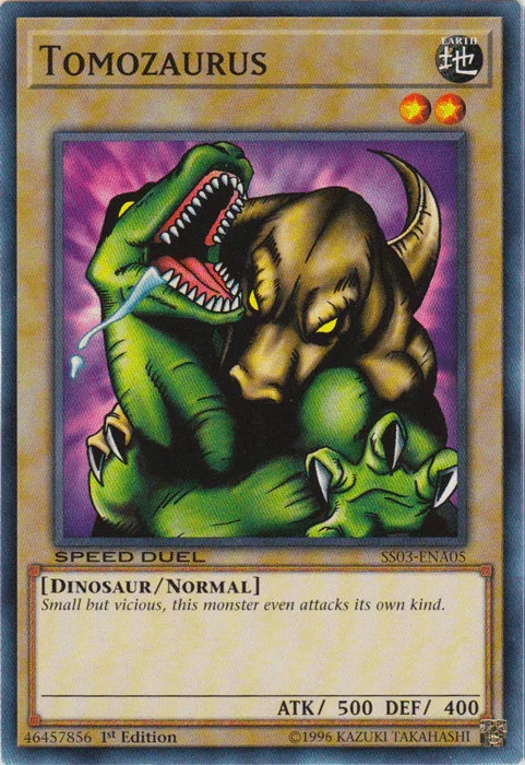 1st Edition, Common, Dinosaur, Earth, Normal Monster, Speed Duel: Ultimate Predators Tomozaurus [SS03-ENA05] Common - Trading Card World