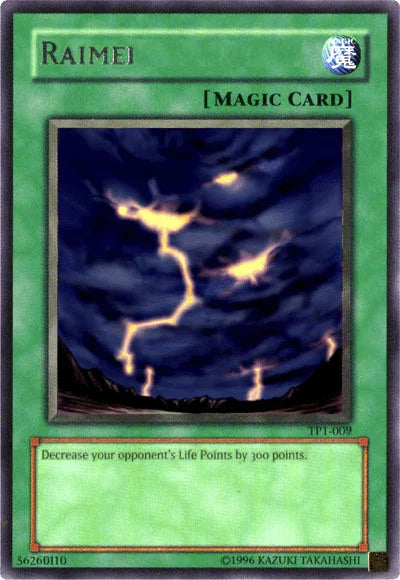 Normal Spell, Rare, Spell, Tournament Pack 1, Unlimited Raimei [TP1-009] Rare - Trading Card World