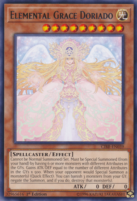 1st Edition, Circuit Break, Effect Monster, Light, Rare, Spellcaster, Unlimited Elemental Grace Doriado [CIBR-EN039] Rare - Trading Card World