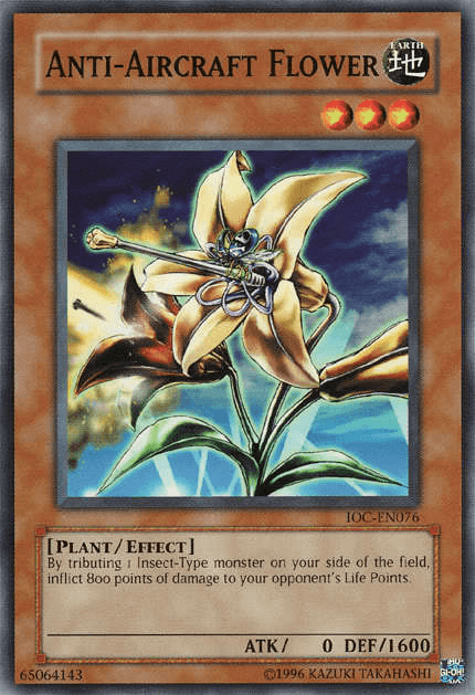 Common, Earth, Effect Monster, Invasion of Chaos, Plant, Unlimited Anti-Aircraft Flower [IOC-EN076] Common - Trading Card World