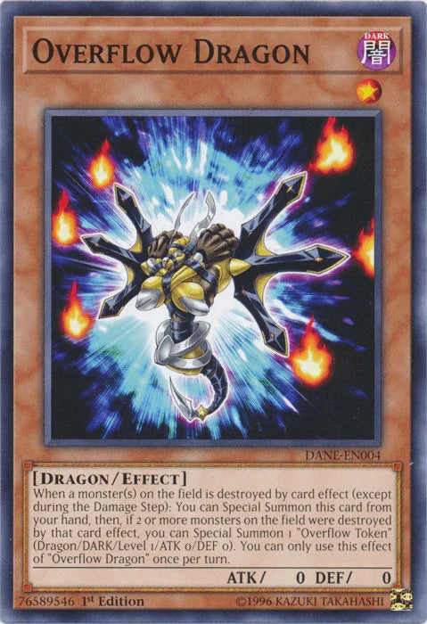 1st Edition, Common, Dark, Dark Neostorm, Dragon, Effect Monster, Unlimited Overflow Dragon [DANE-EN004] Common - Trading Card World