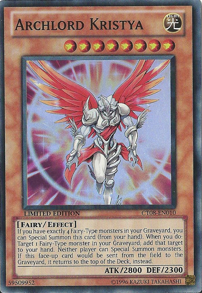 2011 Collectors Tins, Effect Monster, Fairy, Light, Limited, Super Rare Archlord Kristya [CT08-EN010] Super Rare - Trading Card World