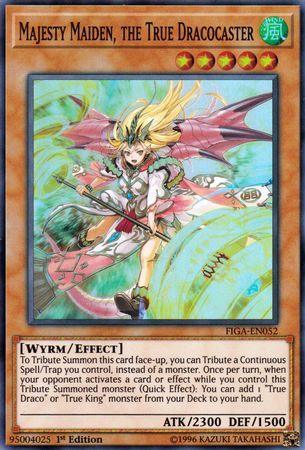 1st Edition, Effect Monster, Fists of the Gadgets, Super Rare, Wind, Wyrm Majesty Maiden, the True Dracocaster [FIGA-EN052] Super Rare - Trading Card World
