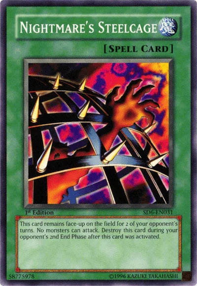 1st Edition, Common, Normal Spell, Spell, Structure Deck: Spellcaster's Judgment, Unlimited Nightmare's Steelcage [SD6-EN031] Common - Trading Card World