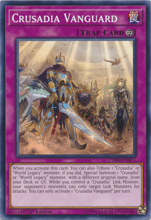 1st Edition, Common, Continuous Trap, Cybernetic Horizon, Trap, Unlimited Crusadia Vanguard [CYHO-EN071] Common - Trading Card World