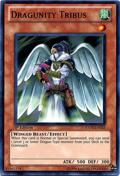 1st Edition, Effect Monster, Hidden Arsenal 3, Super Rare, Unlimited, Wind, Winged Beast Dragunity Tribus [HA03-EN033] Super Rare - Trading Card World