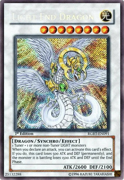 1st Edition, Dragon, Light, Raging Battle, Secret Rare, Synchro/Effect Monster, Unlimited Light End Dragon [RGBT-EN091] Secret Rare - Trading Card World